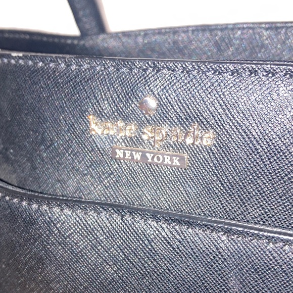 Kate Spade Black Satchel with Leopard Bow comes with crossbody strap - Picture 2 of 7